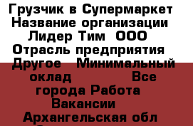 Грузчик в Супермаркет › Название организации ­ Лидер Тим, ООО › Отрасль предприятия ­ Другое › Минимальный оклад ­ 19 000 - Все города Работа » Вакансии   . Архангельская обл.,Северодвинск г.